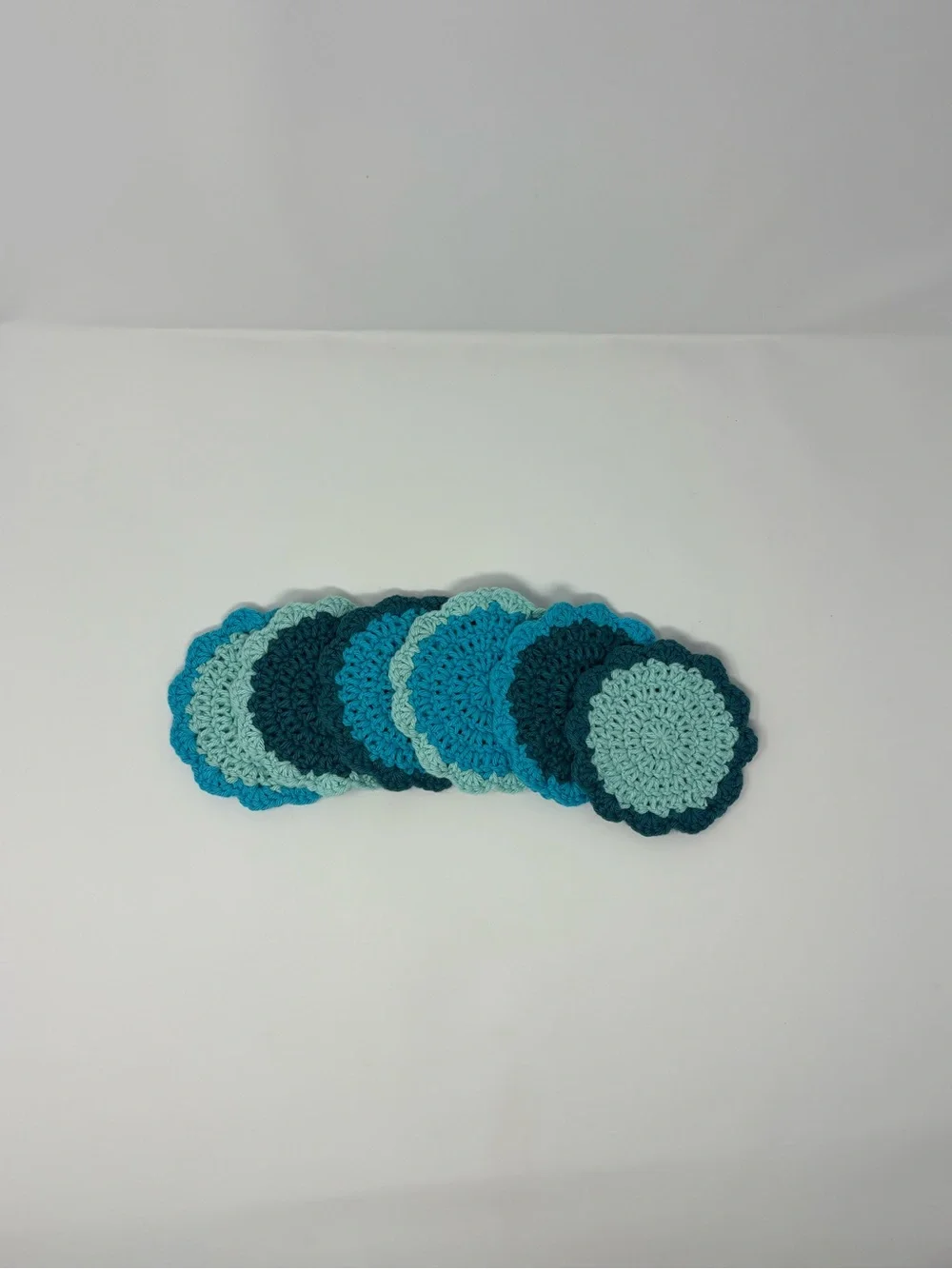 Totally Teal Crochet Coasters (Set of 6)